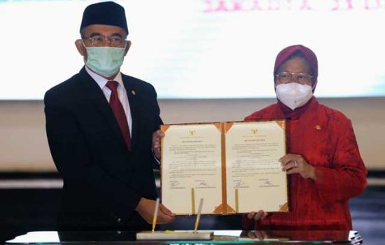 Serah terima jabatan Menteri Sosial, Rabu (23/12/2020).