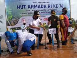 Peringati Hari Armada ke 76, Lanal Batam Tanam 2.500 Batang Pohon Mangrove